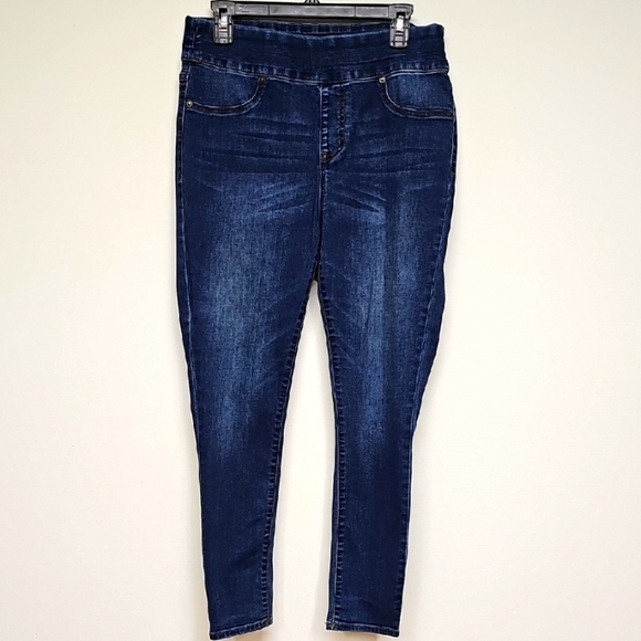 Westport Blue Jeggings with Stretch, Tapered Fit & Wide Waistband, Faux Pockets - Picture 1 of 10